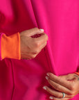Sweatshirt Colorblock Fuchsia
