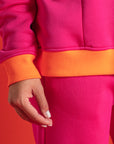 Sweatshirt Colorblock Fuchsia