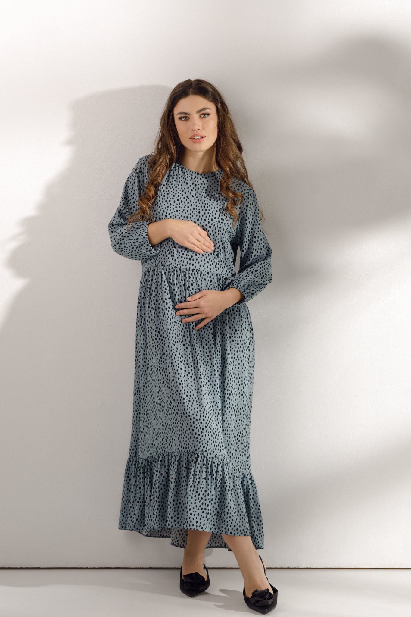 Maternity dress &quot;Dots&quot; Blue