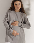 Long-sleeve maternity top Stone