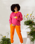 Sweatshirt Colorblock Fuchsia