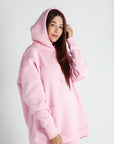 Oversized hoodie Happy pink