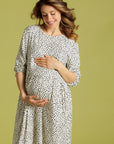 Maternity dress "Dots" White