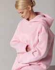 Oversized hoodie Happy pink