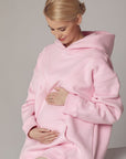 Oversized hoodie Happy pink