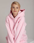 Oversized hoodie Happy pink