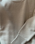 Beige maternity oversized sweater