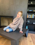 Oversized hoodie for kids Cappuccino