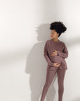 Long-sleeve maternity top Mauve