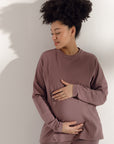 Long-sleeve maternity top Mauve