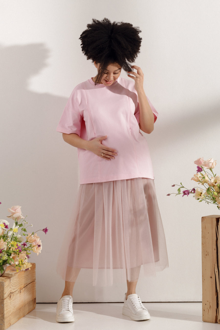 T-shirt Happy pink