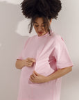 Maternity & breastfeeding t-shirt pack - Happy pink & Sky blue