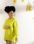 Lime maternity oversized sweater