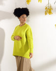 Lime maternity oversized sweater