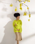 Lime maternity oversized sweater