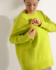 Lime maternity oversized sweater