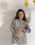 Long-sleeve maternity top Stone