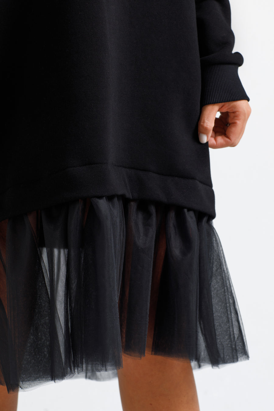 Dress with tulle skirt