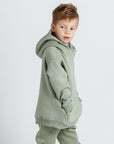 Oversized hoodie for kids Olive