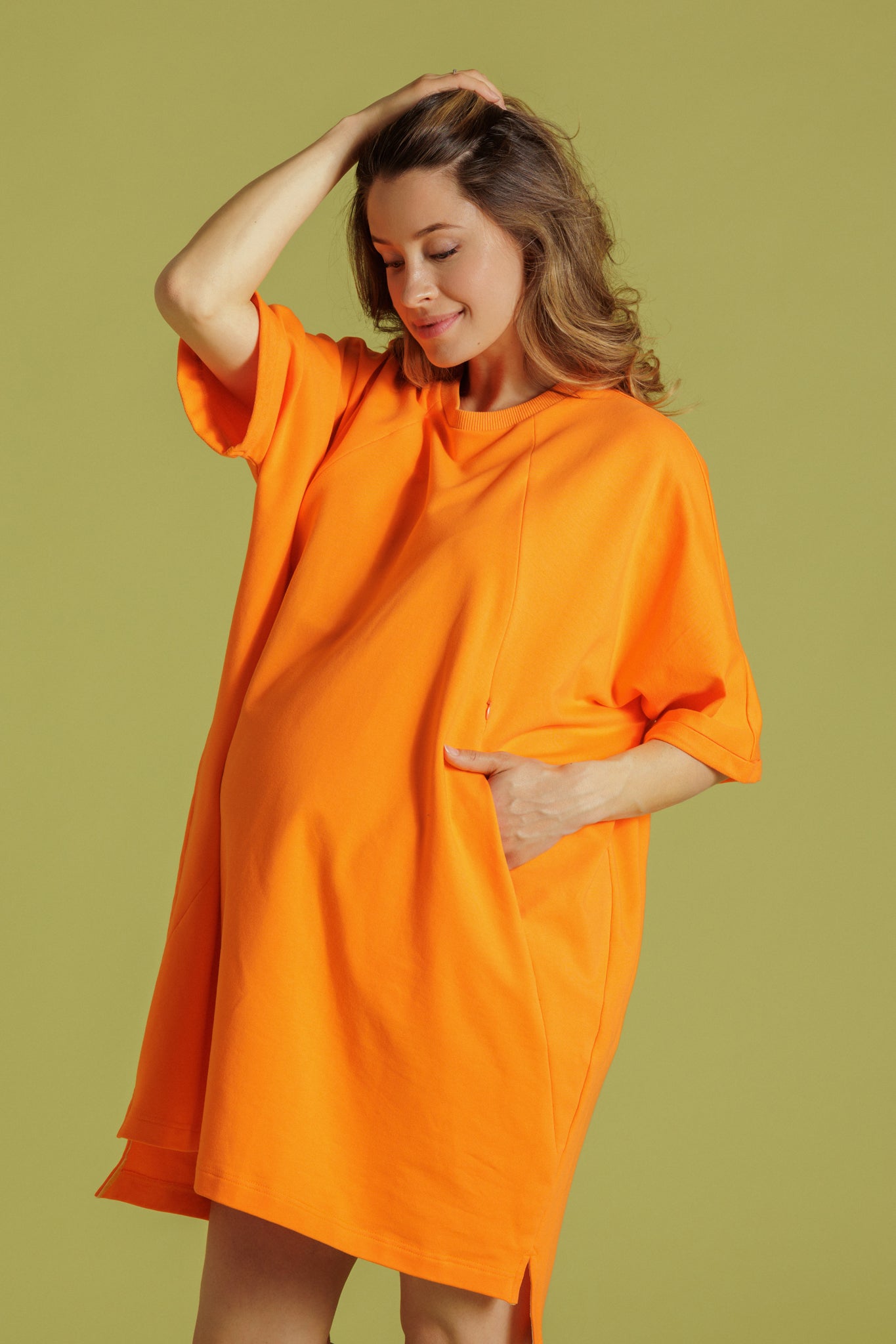 T-shirt Dress Orange