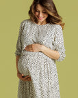 Maternity dress "Dots" White
