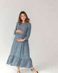Maternity dress "Dots" Blue