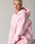 Oversized hoodie Happy pink